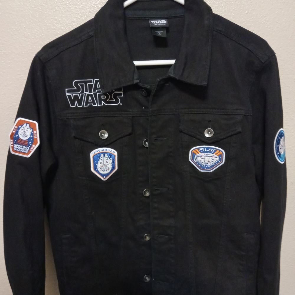 Star Wars Black Denim Disney Parks Jacket Size S